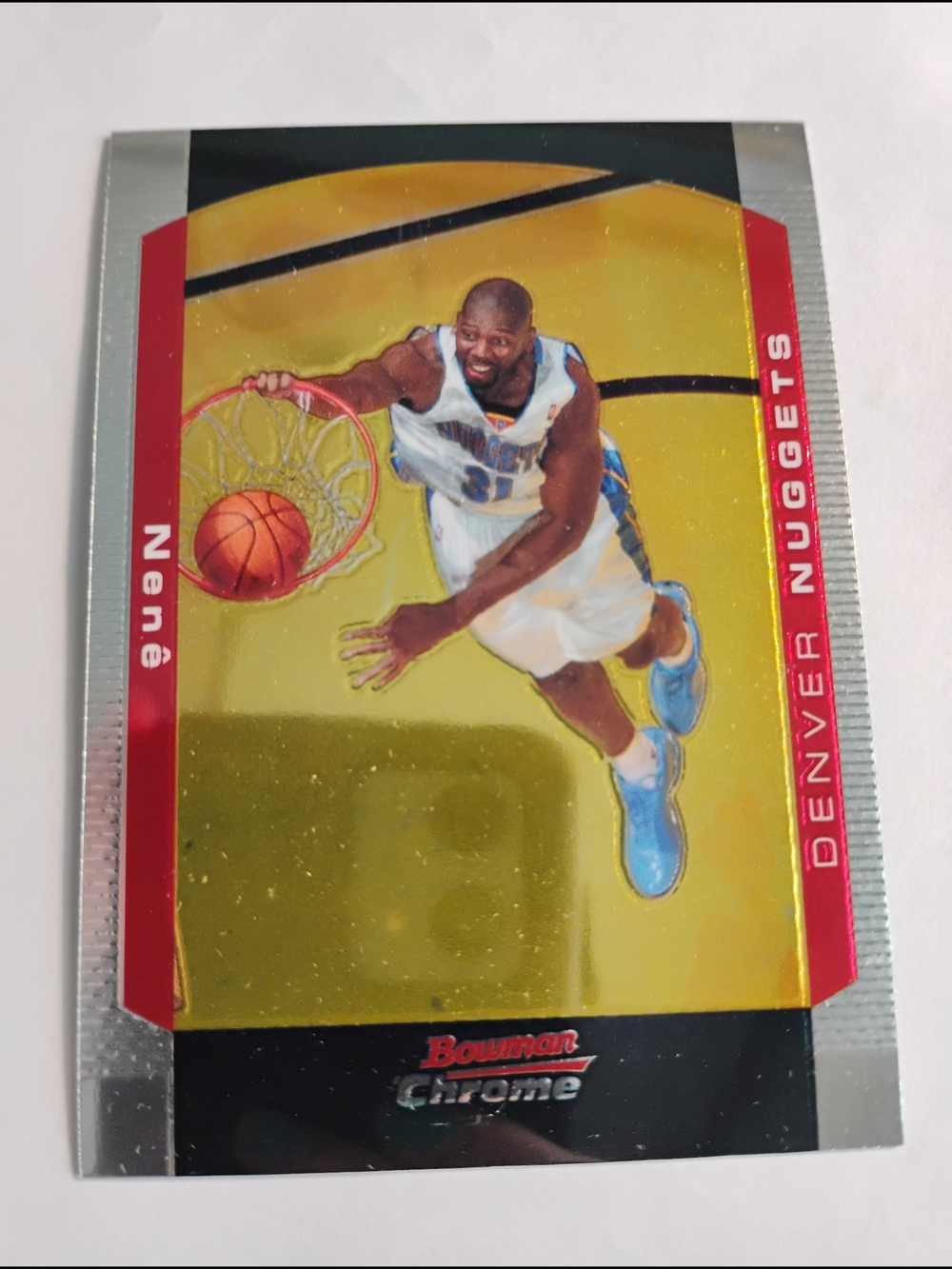 Denver Nuggets Nené Gold Basketball Trading Card#31
